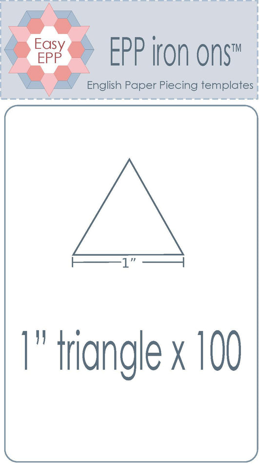 1" Triangles x 100 EPP Iron-ons - Hugs 'n Kisses