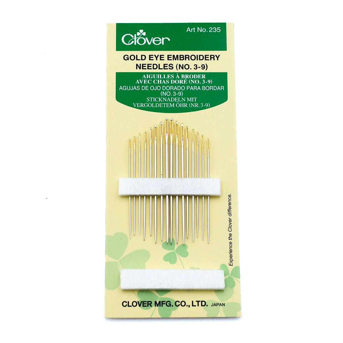 Gold Eye Embroidery Needles (No 3-9)