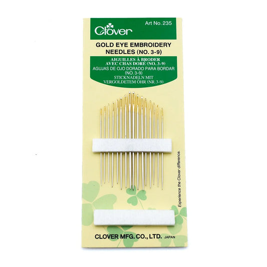 Gold Eye Embroidery Needles (No 3-9)