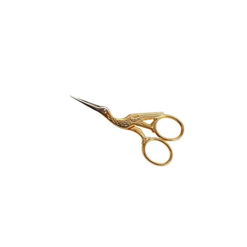 Stork Embroidery Scissors - Gold