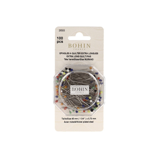 Extra Long Glass Head Pins 0.9mm