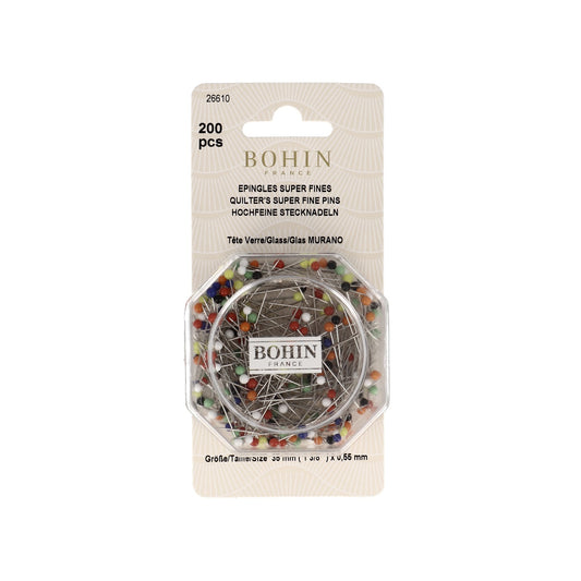 Super Fine Glass Head Pins 0.5mm