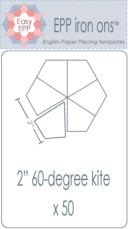 2" 60-degree Kite x 50 EPP Iron-ons - Hugs 'n Kisses