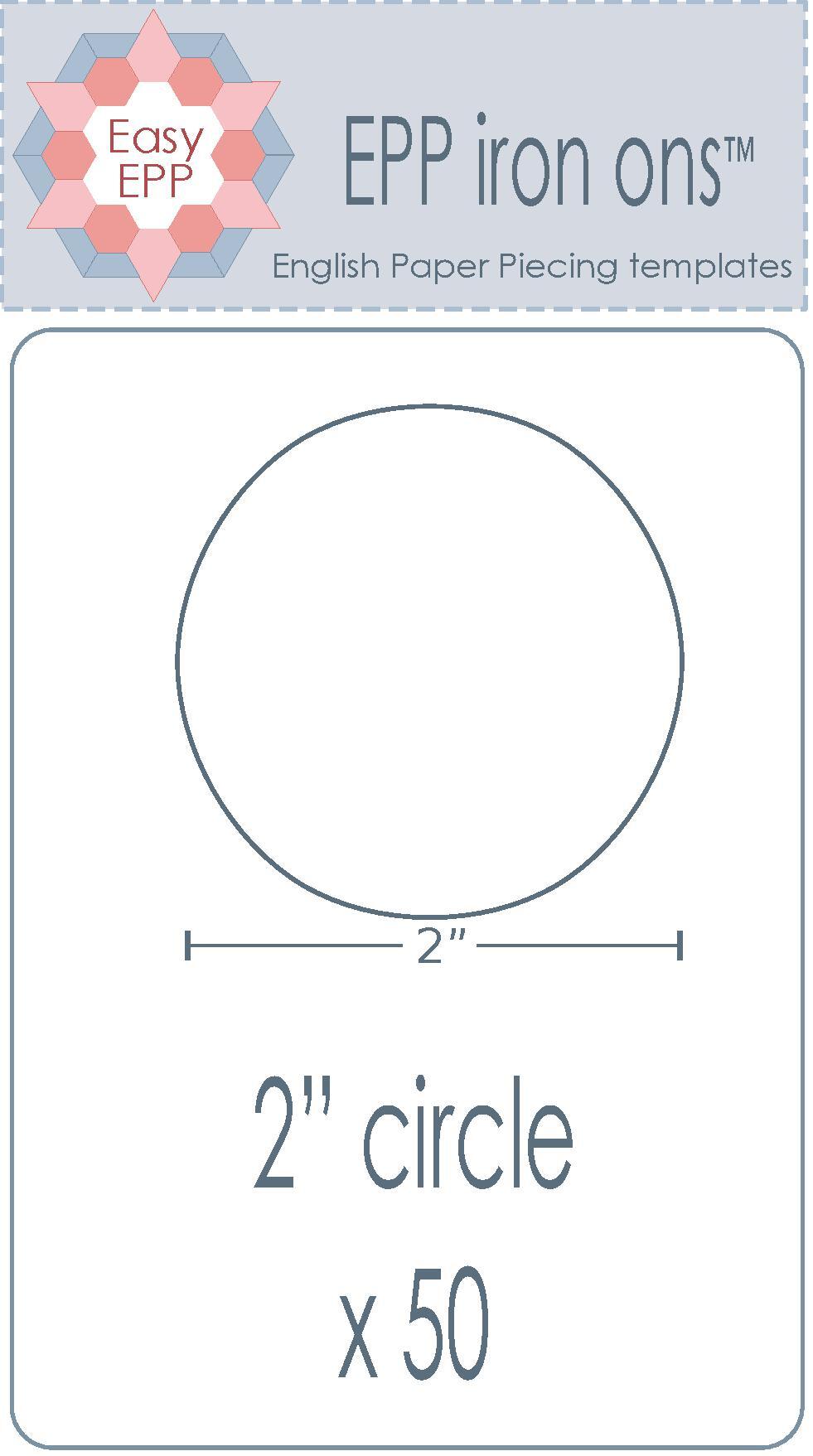 2" Circle x 50 EPP Iron-ons - Hugs 'n Kisses
