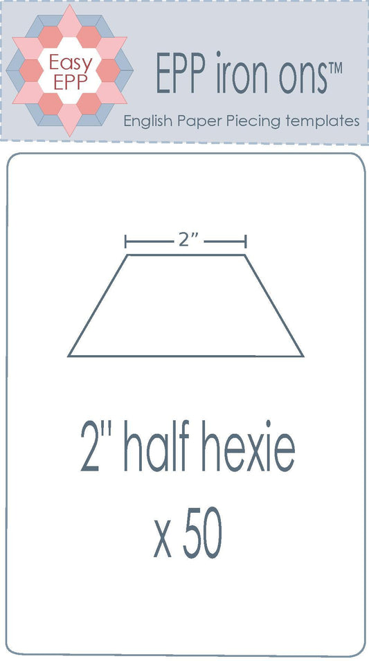 2" Half Hexagon x 50 EPP Iron-ons - Hugs 'n Kisses