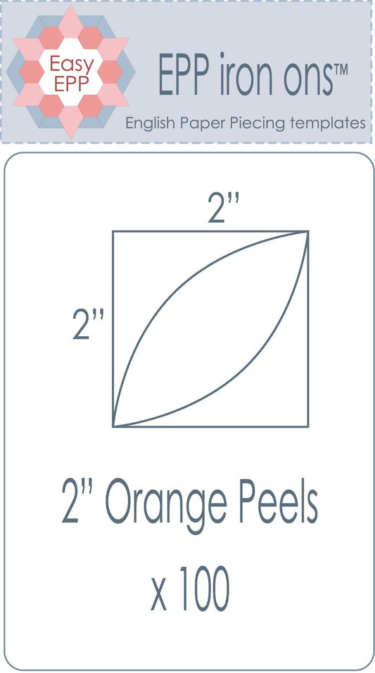 2" Orange Peel x 100 EPP Iron-ons - Hugs 'n Kisses