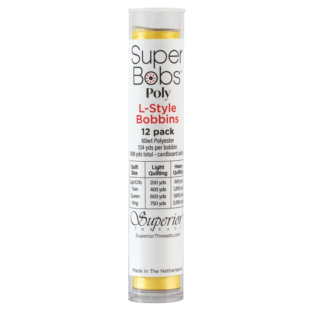Super Bobs Poly 12 pk L-Style #601 Yellow