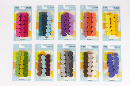 Pre-Cut Wool Circle Appliqué Pack - 3/4"