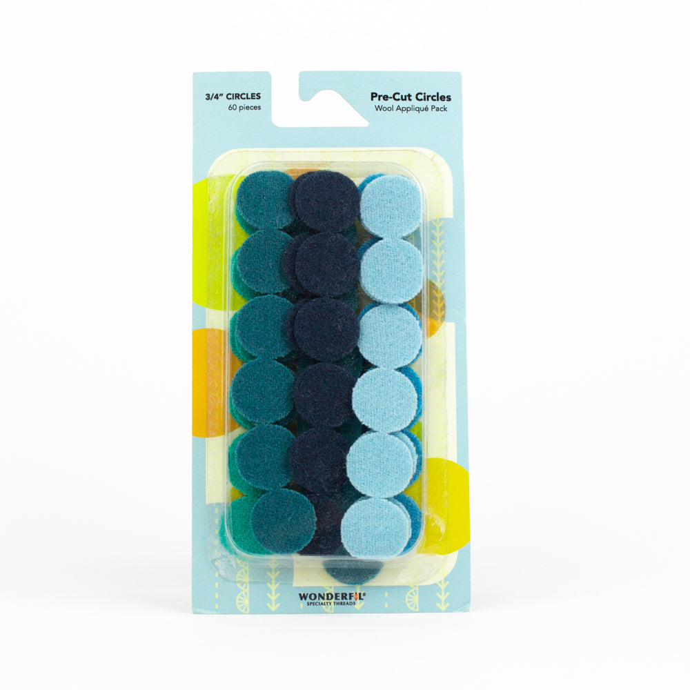 Pre-Cut Wool Circle Appliqué Pack - 3/4"