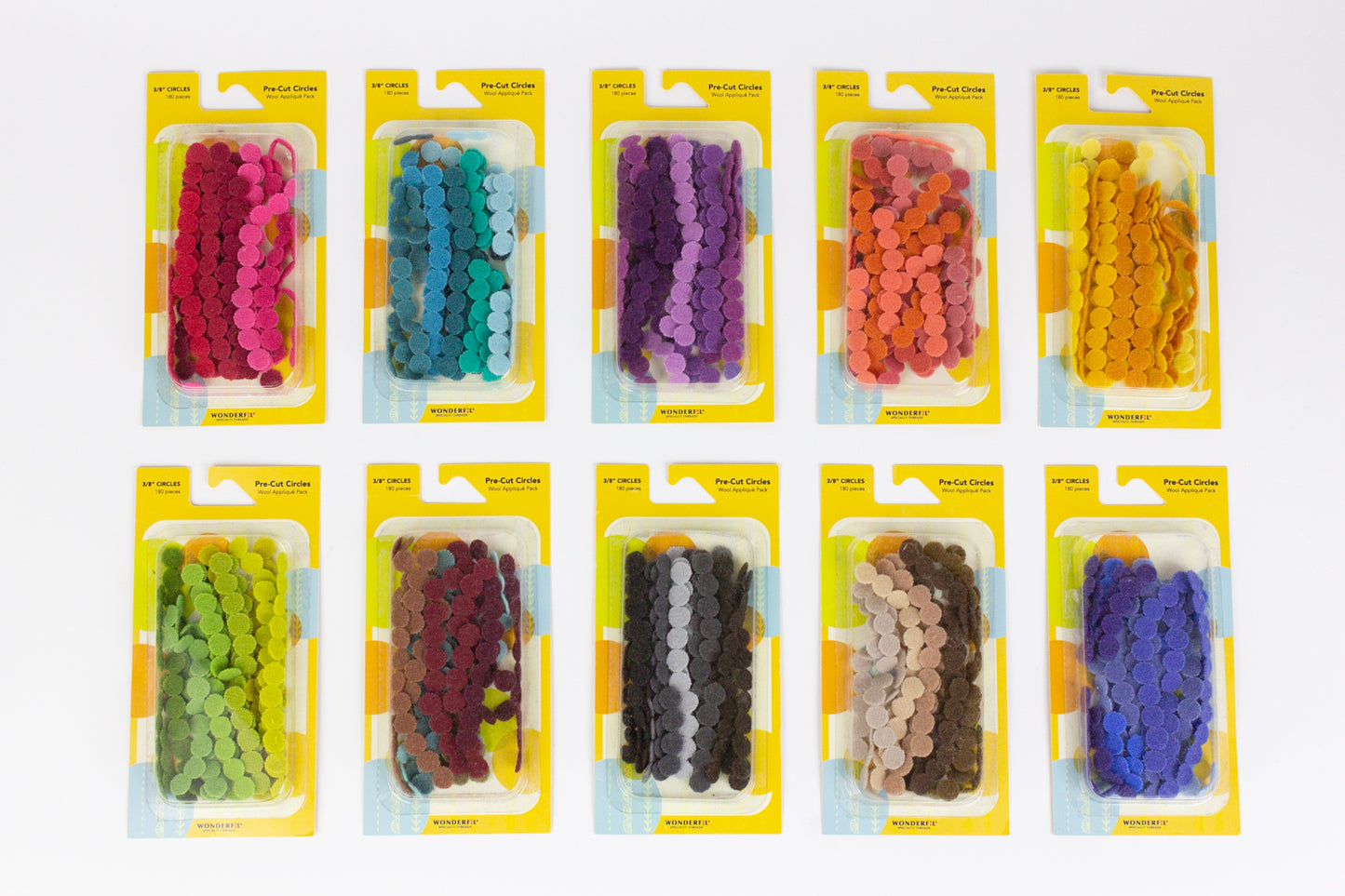 Pre-Cut Wool Circle Appliqué Pack - 3/8"