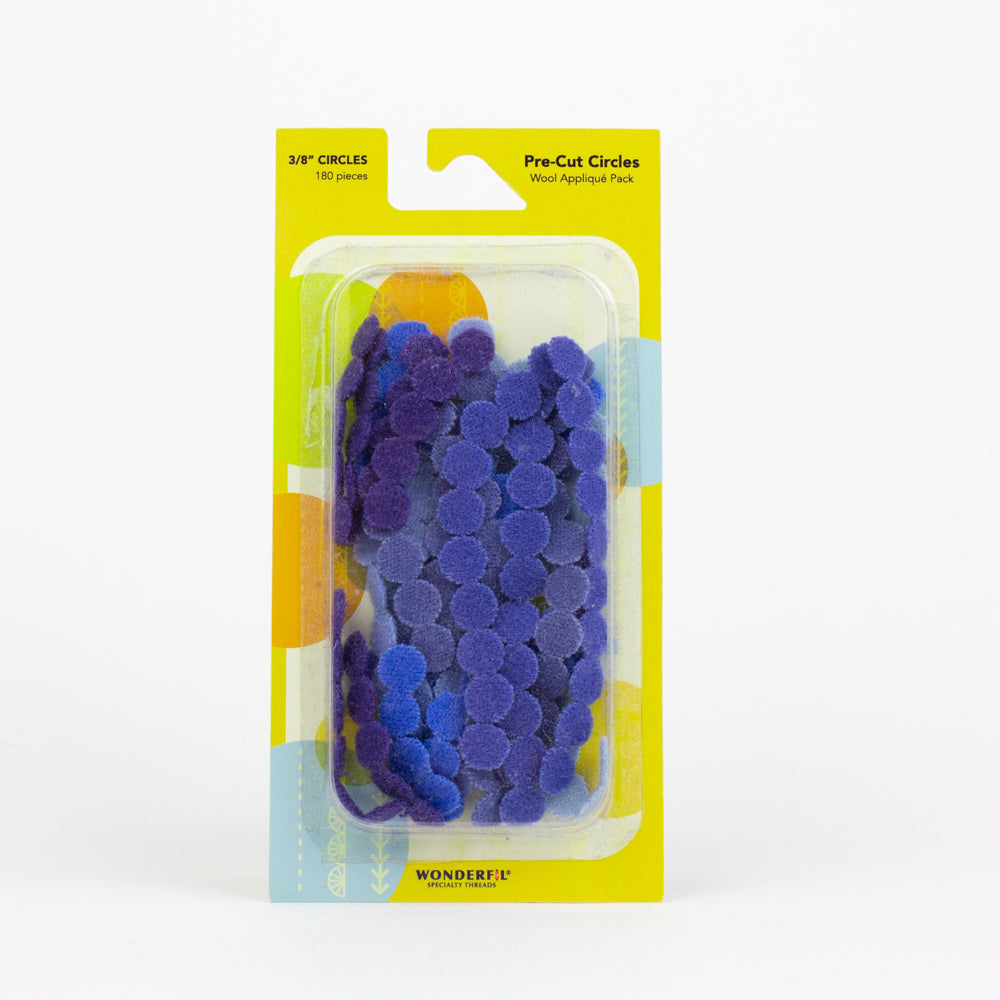Pre-Cut Wool Circle Appliqué Pack - 3/8"
