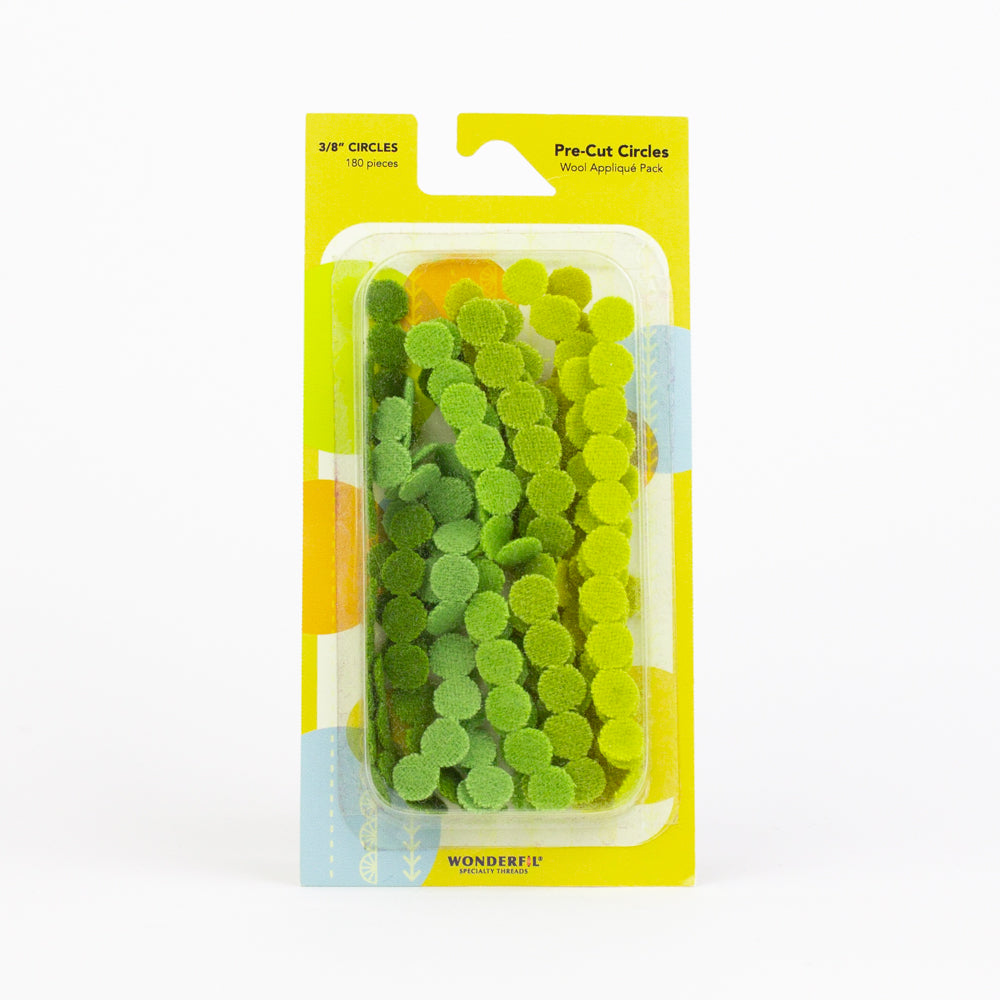 Pre-Cut Wool Circle Appliqué Pack - 3/8"