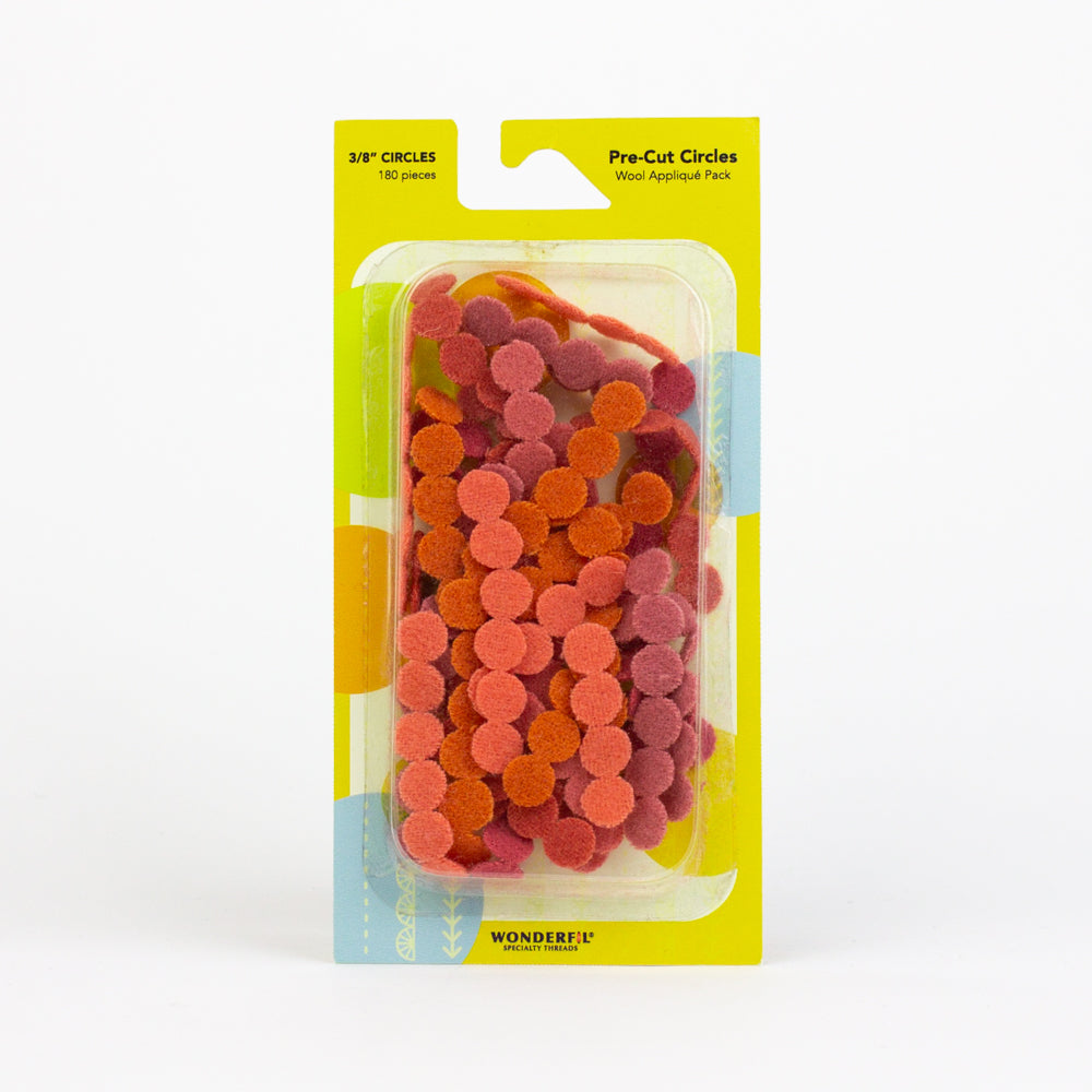 Pre-Cut Wool Circle Appliqué Pack - 3/8"