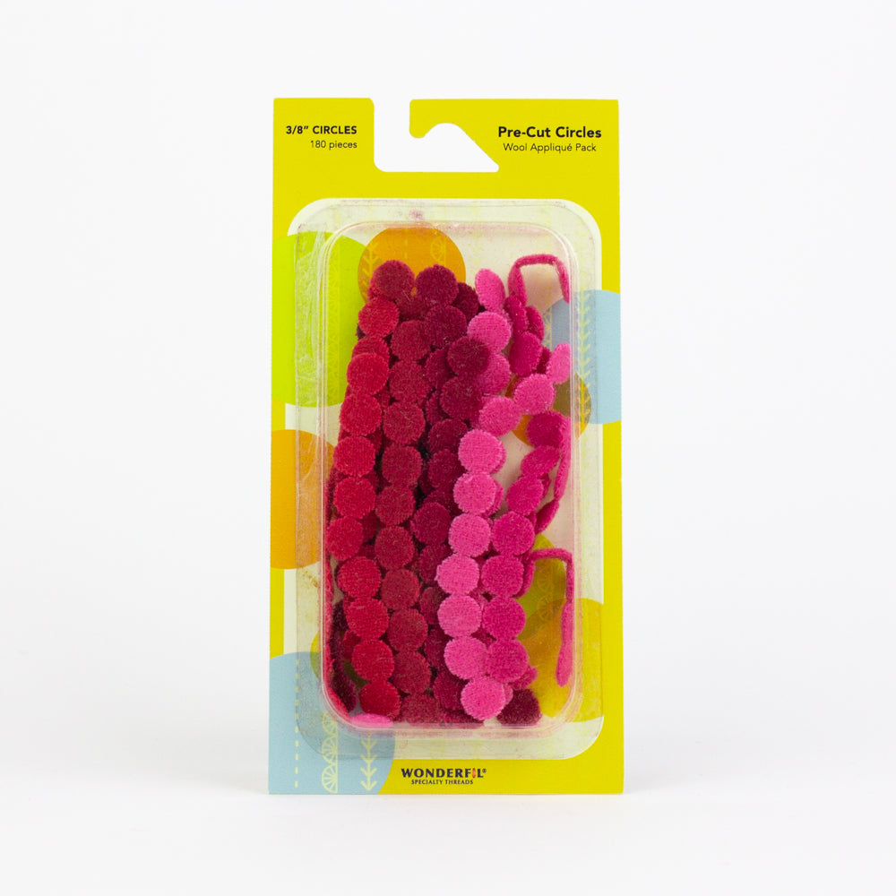 Pre-Cut Wool Circle Appliqué Pack - 3/8"