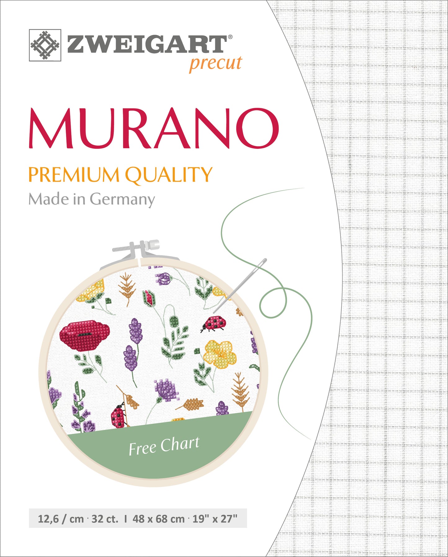 3516 | Precut Zweigart Easy Count Grid Murano 32 ct