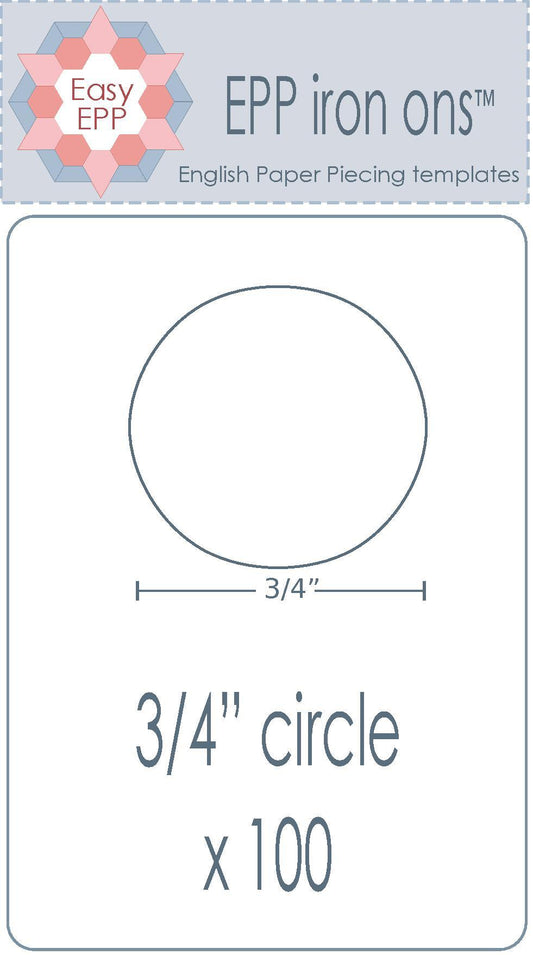 3/4" Circle x 100 EPP Iron-ons - Hugs 'n Kisses