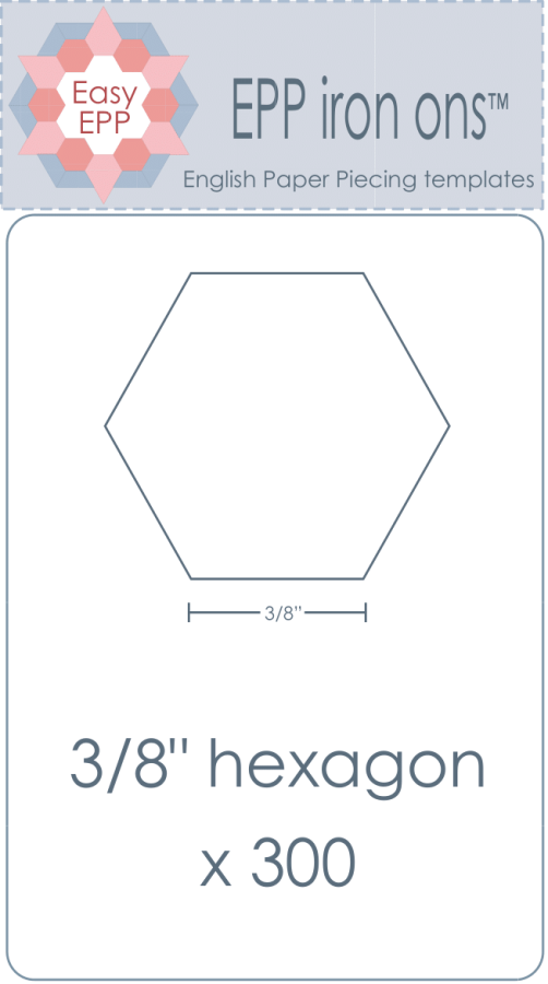 3/8" Hexagon x 300 EPP Iron-ons - Hugs 'n Kisses