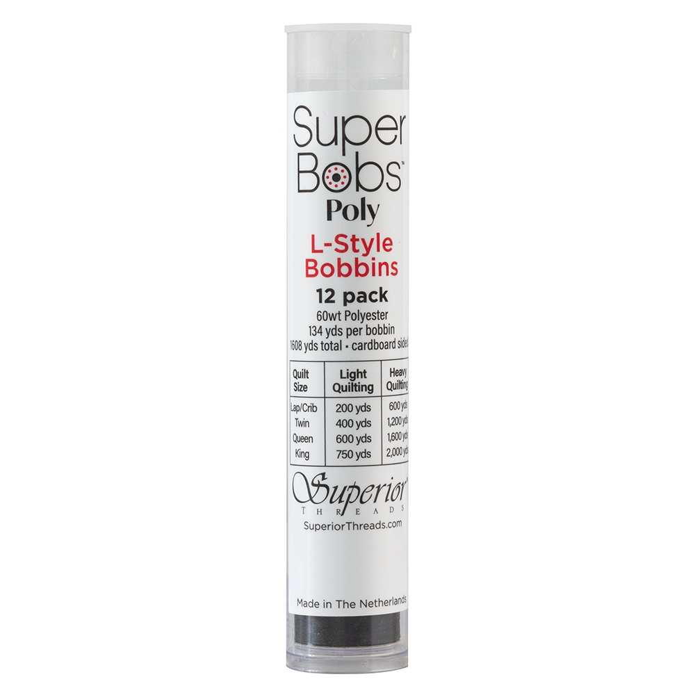 Super Bobs Poly 12 pk L-Style #625 Black