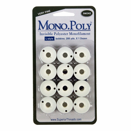 MonoPoly Smoke Prewound Bobbins (L-Style)