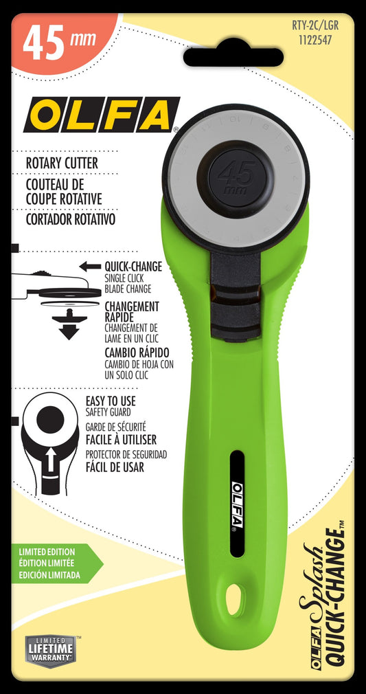 45mm Quick Change Rotary Cutter - Lime Splash
