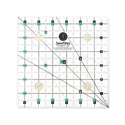 Sew Magnetic 6.5" x 6.5" Ruler - Right Hand
