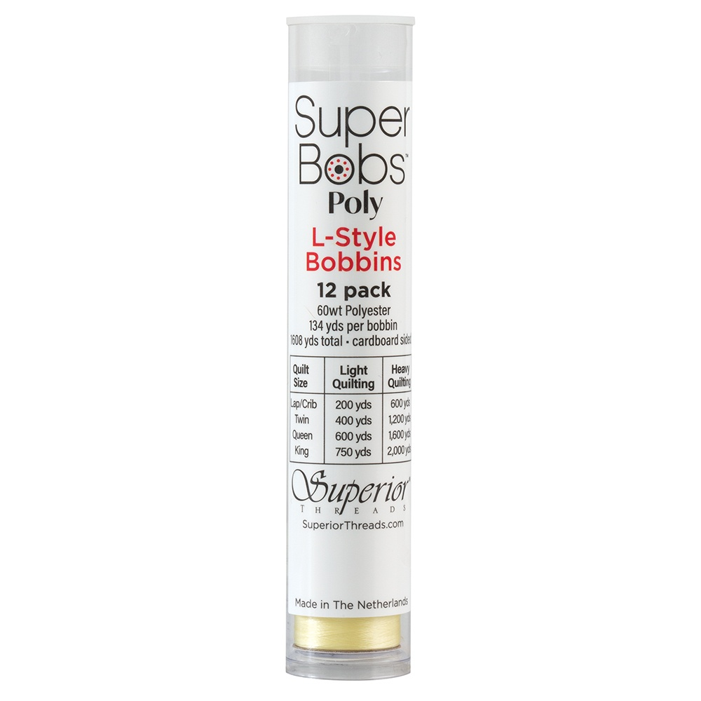 Super Bobs Poly 12 pk L-Style #640 Light Yellow