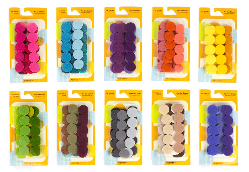 Pre-Cut Wool Circle Appliqué Pack - 7/8"