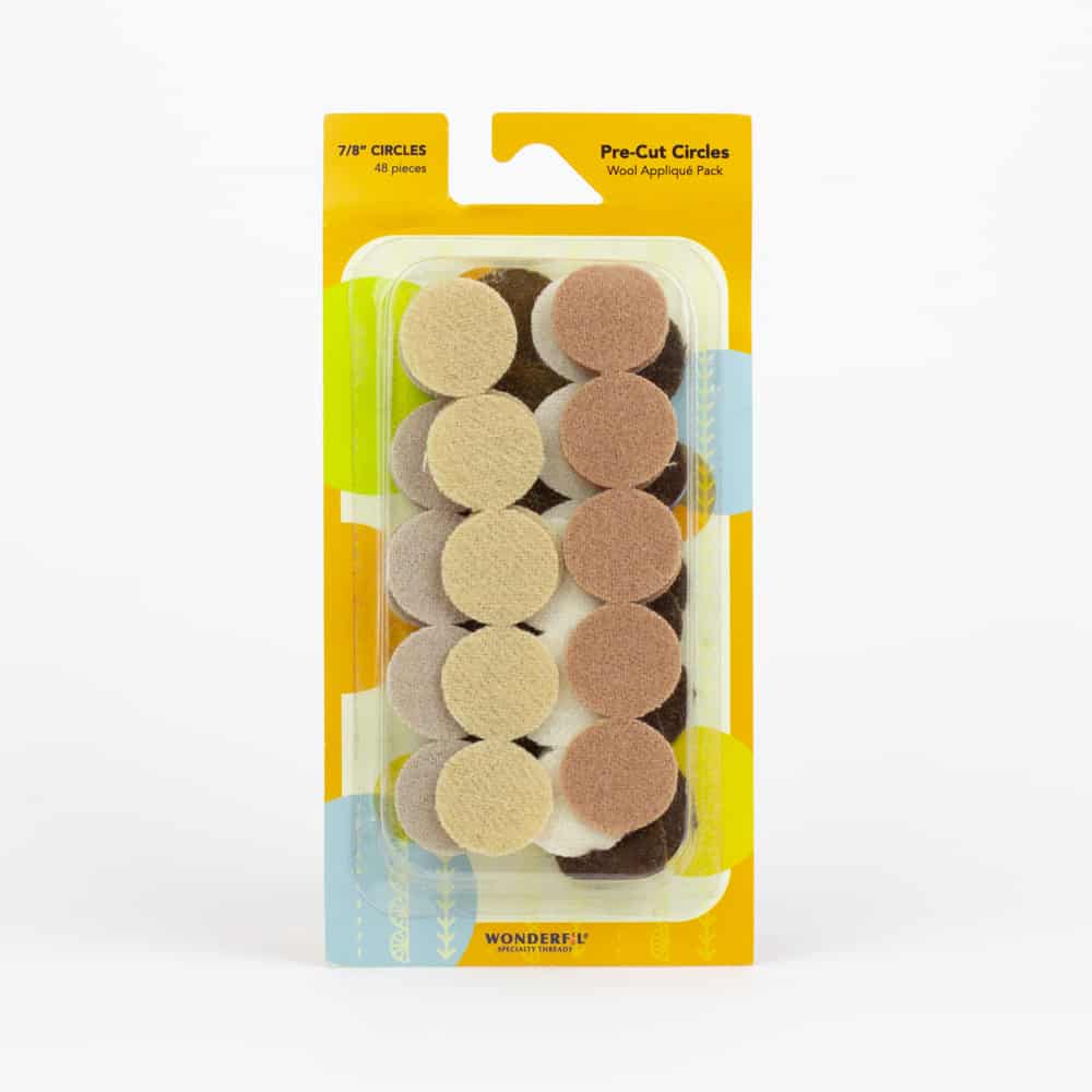 Pre-Cut Wool Circle Appliqué Pack - 7/8"