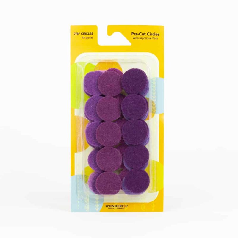Pre-Cut Wool Circle Appliqué Pack - 7/8"