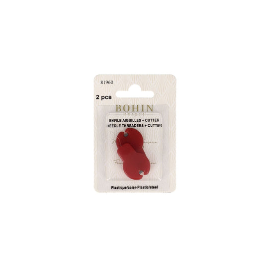 Plastic Needle Threader & Cutter 2 Pack