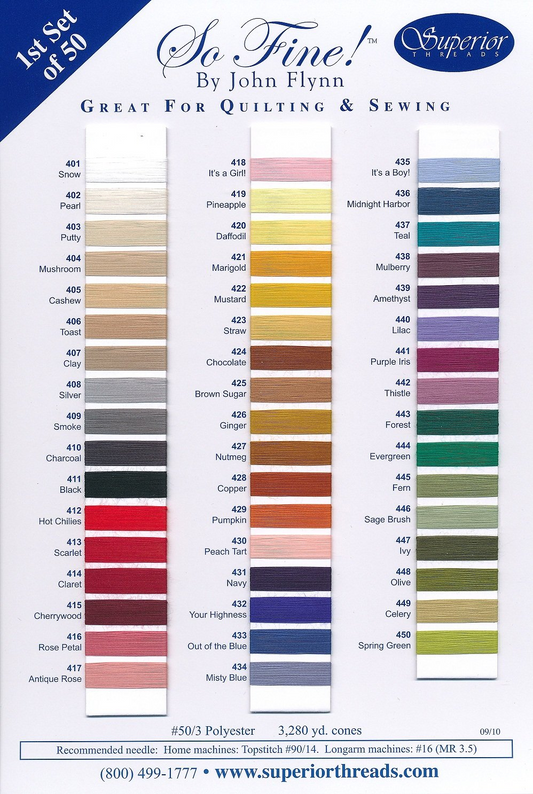 SO FINE!  Color Card #1