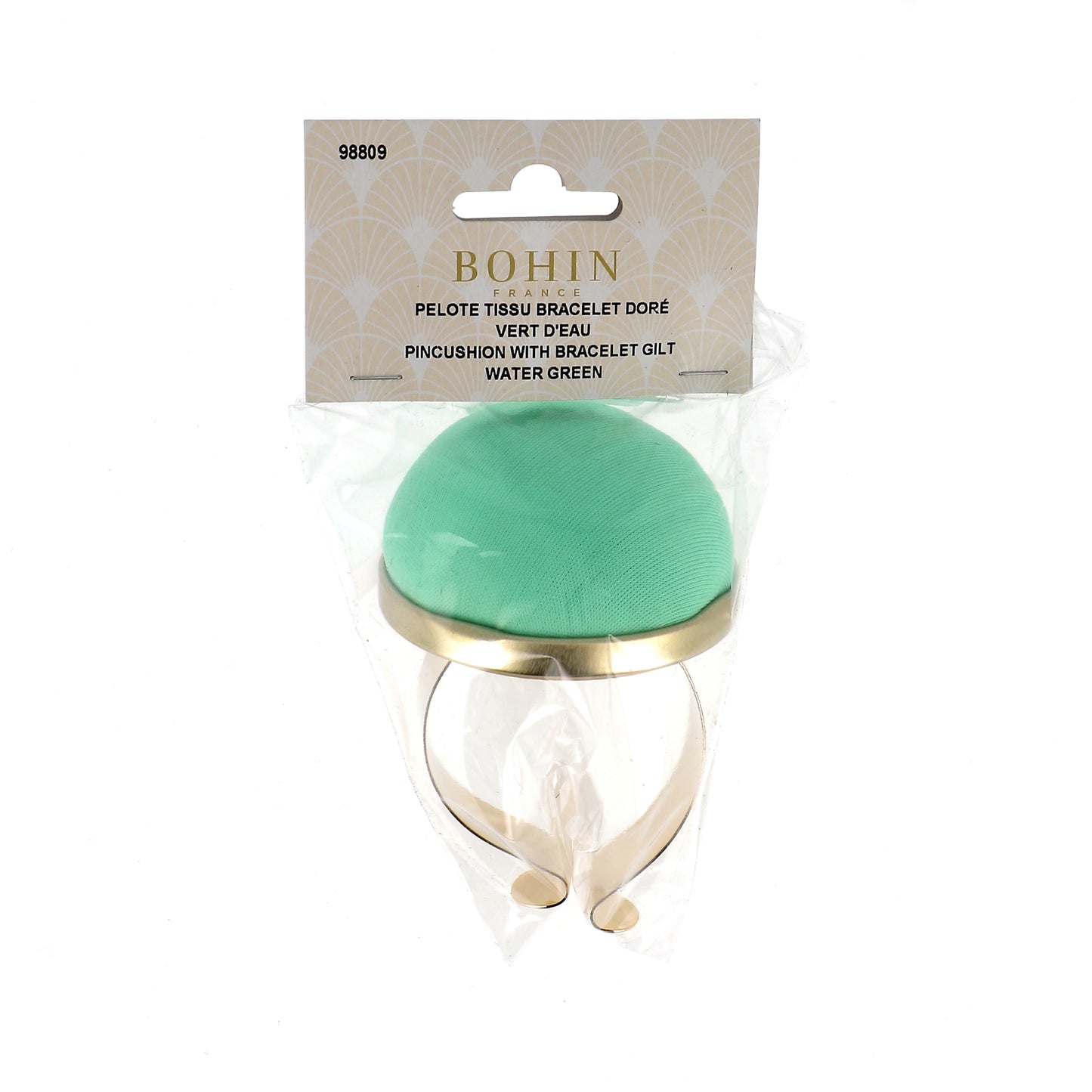 Pincushion - Water Green with Metal Bracelet