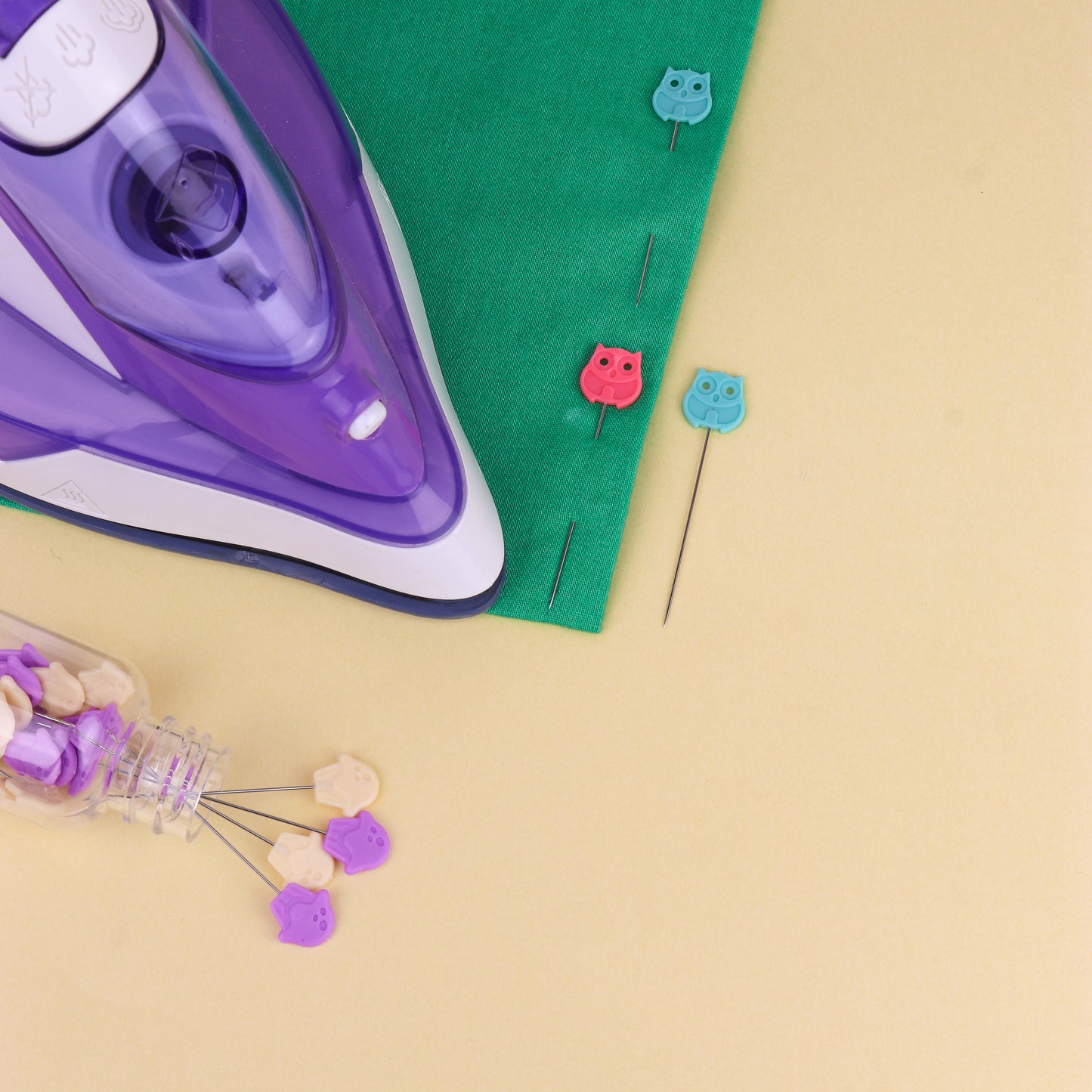 Iron-Safe Plastic Head Pins