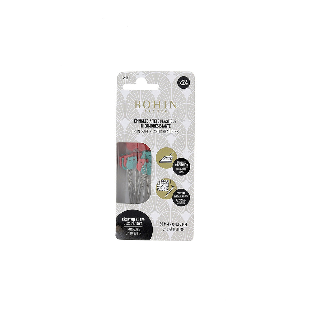 Iron-Safe Plastic Head Pins