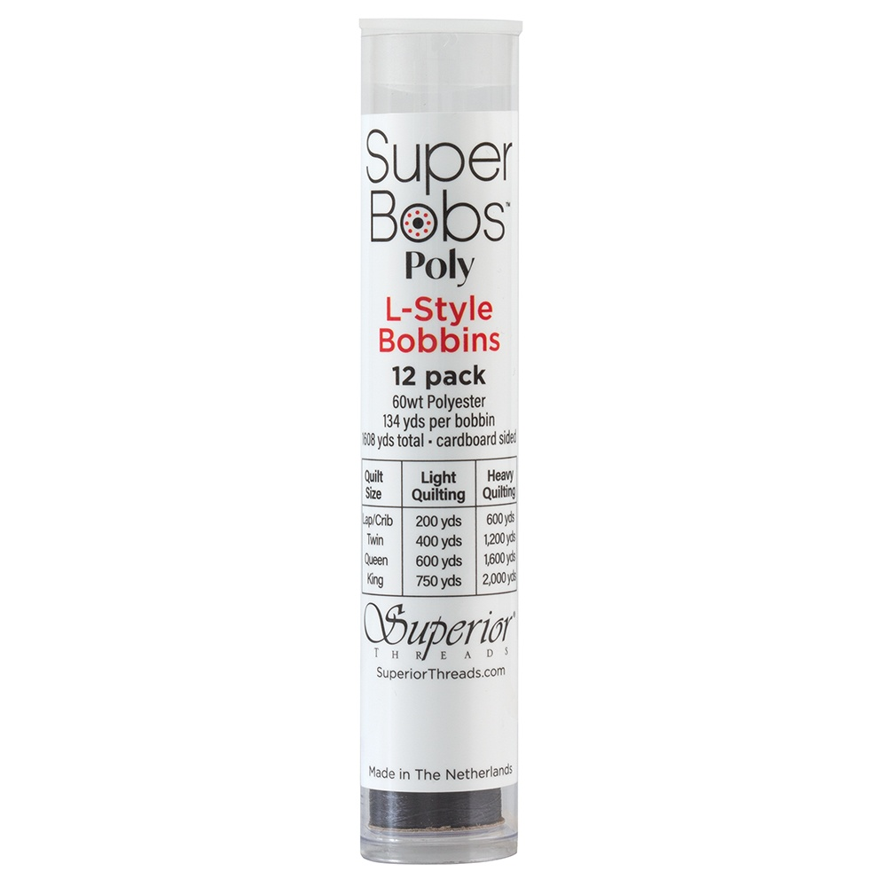 Super Bobs Poly 12 pk L-Style #649 Dark Gray