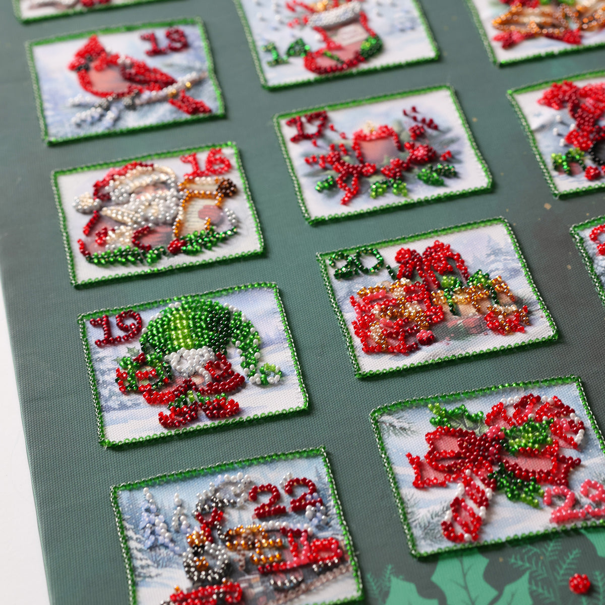 Christmas Advent Calendar Beaded Embroidery Kit