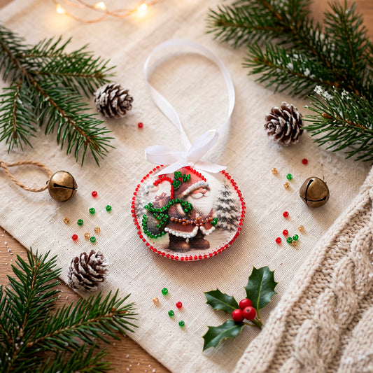 Christmas Anticipation Ornament Beaded Embroidery Kit