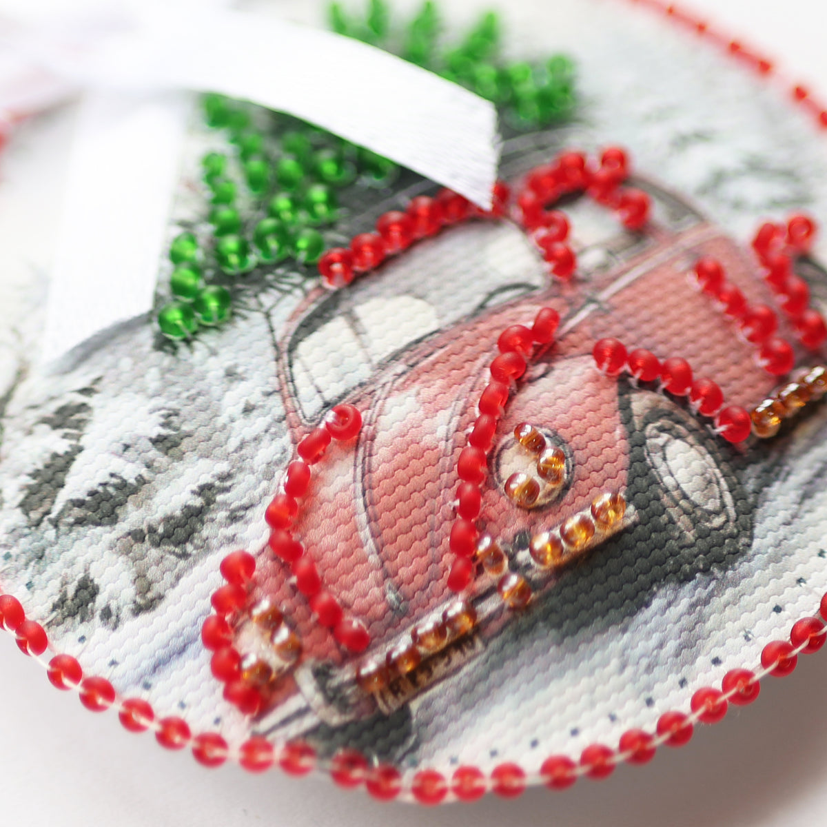 A Winter Day Ornament Beaded Embroidery Kit