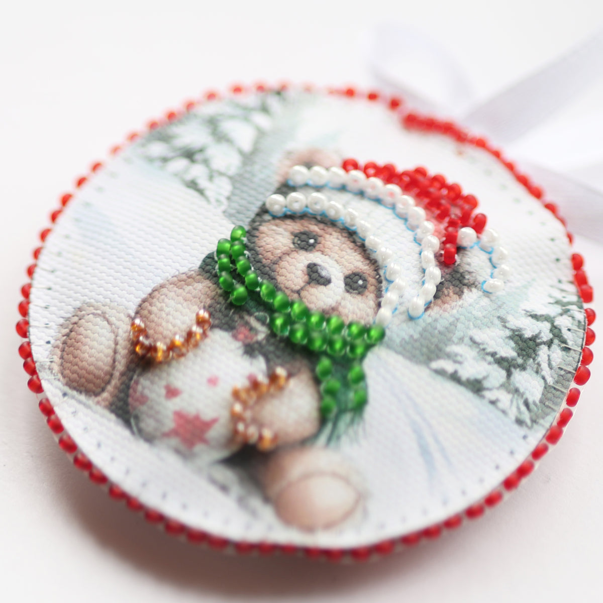 A Winter Day Ornament Beaded Embroidery Kit