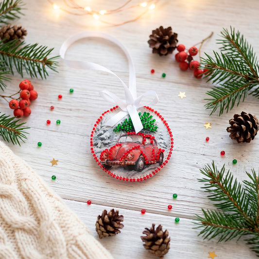A Winter Day Ornament Beaded Embroidery Kit