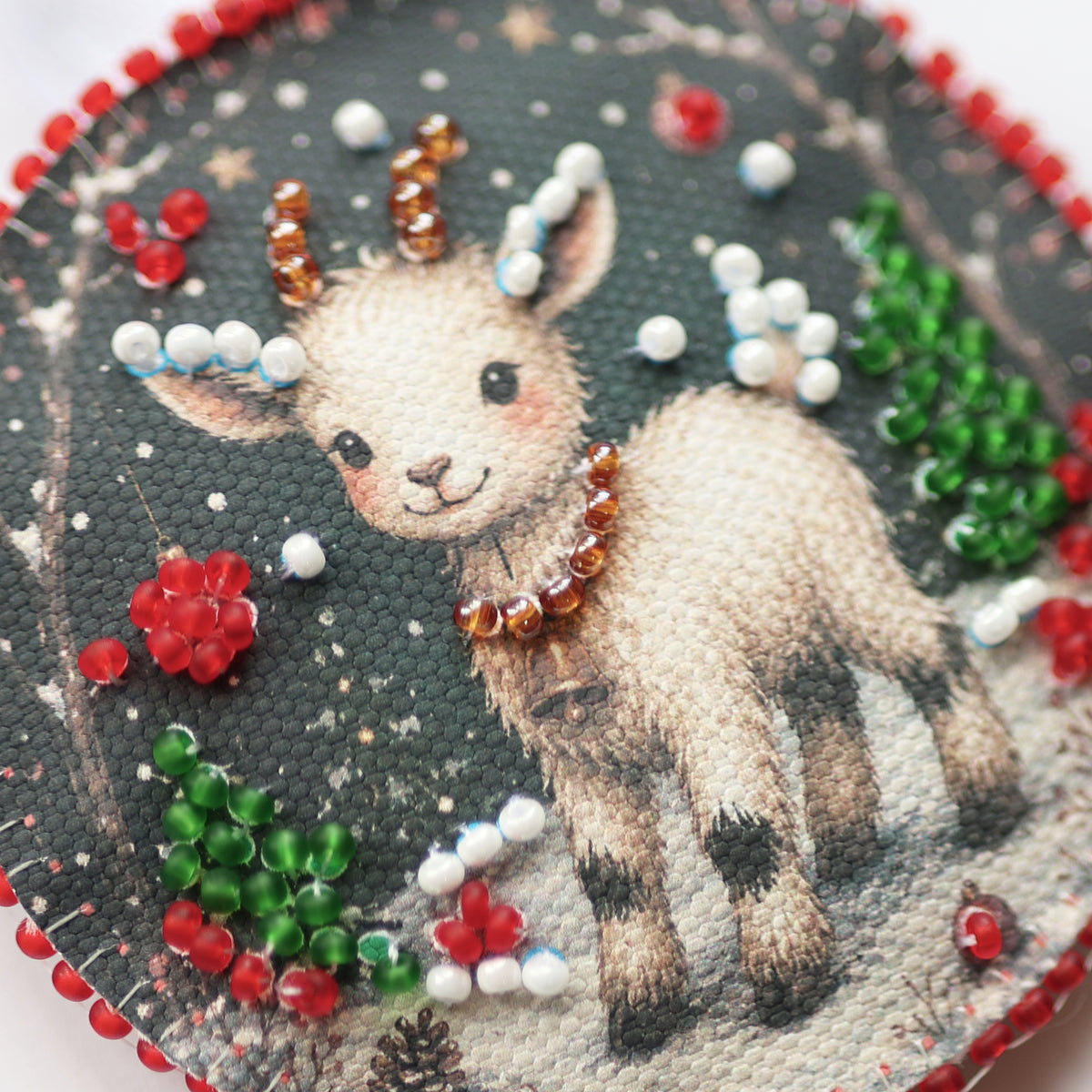 Winter Carol Ornament Beaded Embroidery Kit