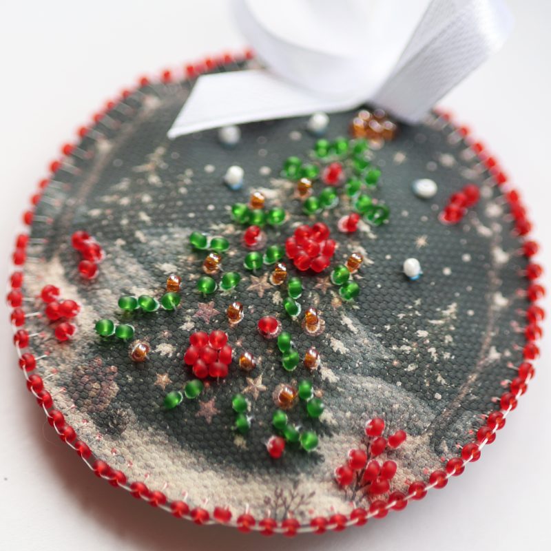 Winter Carol Ornament Beaded Embroidery Kit