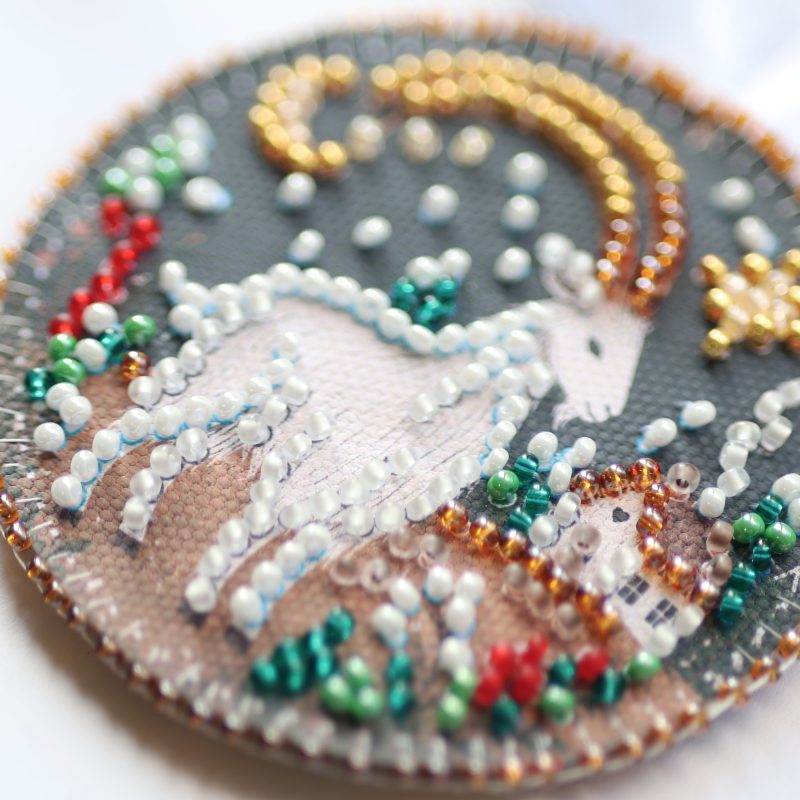 Under the Chrismas Star Ornament Beaded Embroidery Kit