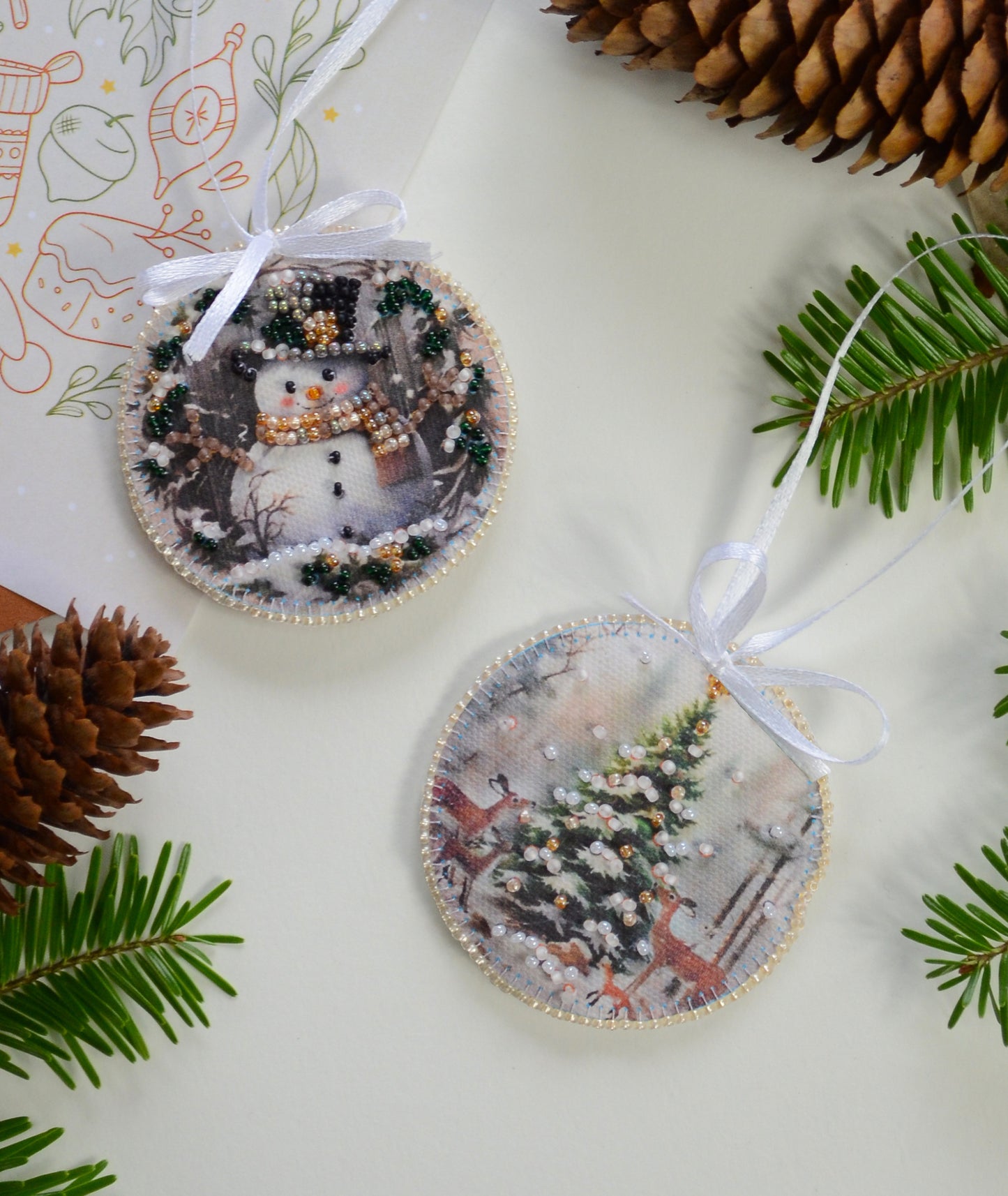 Winter Guest Beaded Embroidery Kit - Abris Art