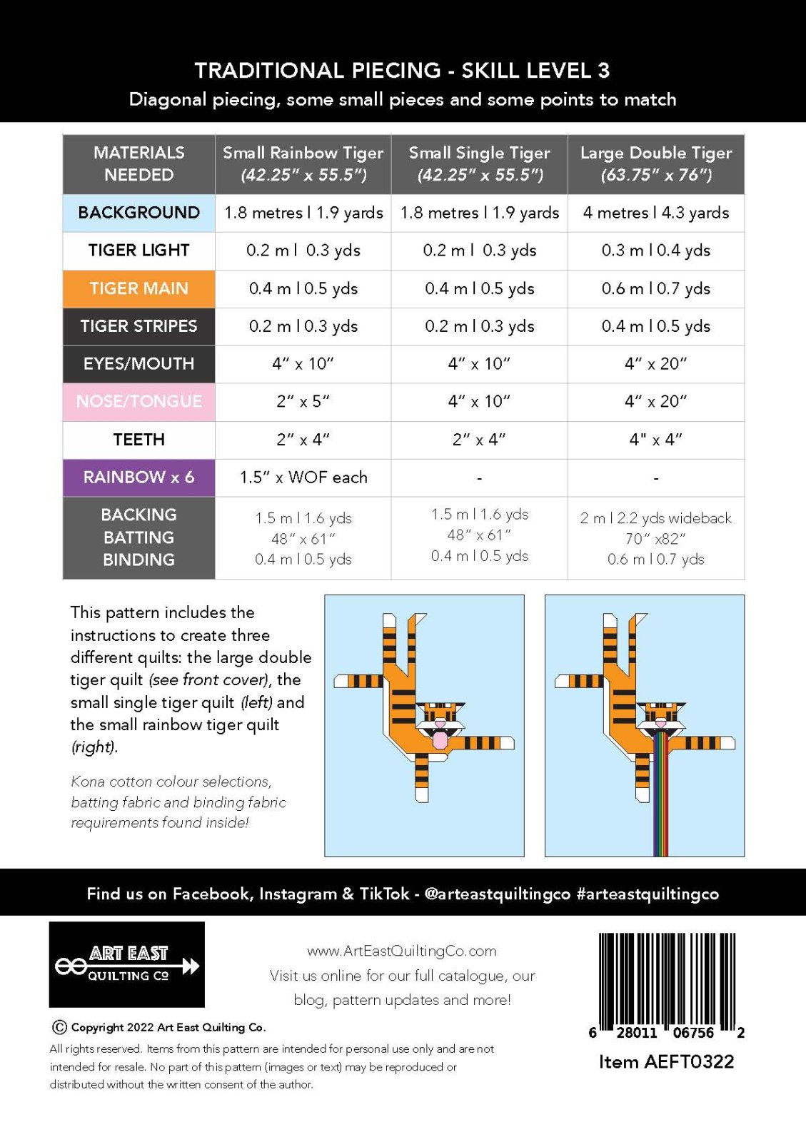 Flying Tigers Pattern