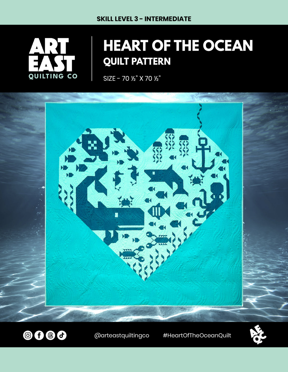 PRE-ORDER: Heart of the Ocean Quilt Pattern