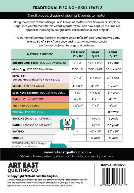 PRE-ORDER: The Mantel Dogs Quilt Pattern