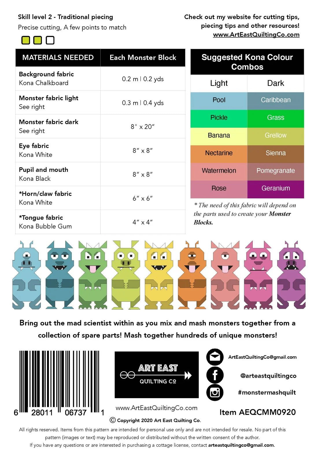 Monster Mash Pattern