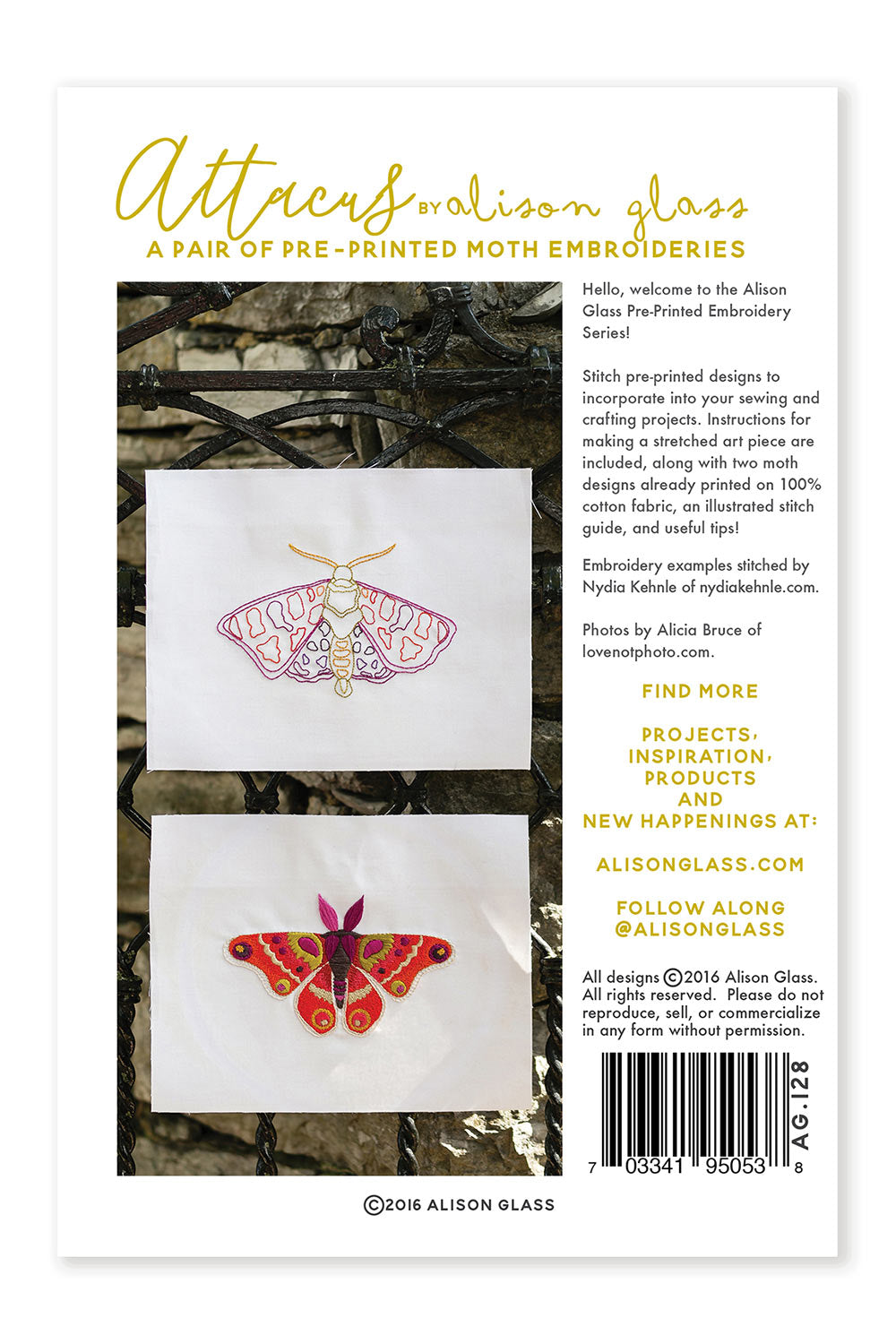 Attacus Embroidery Pattern