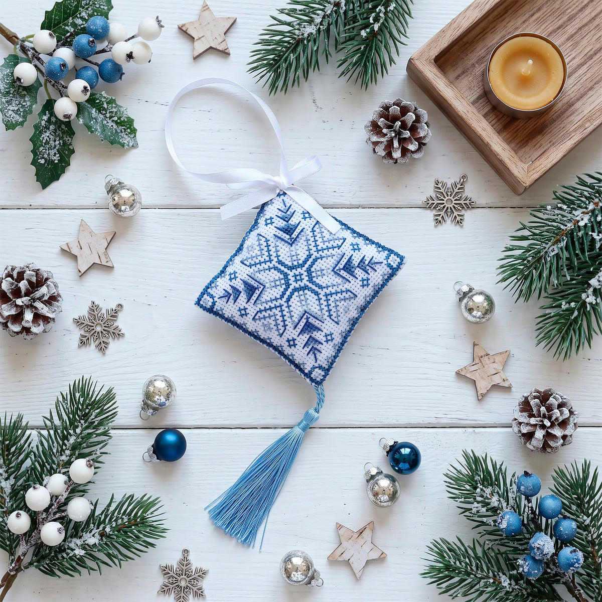 Frosty 3D Ornament  Cross Stitch Kit